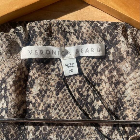 |Veronica Beard| Teagan Silk Dress Snakeskin Print Size 20* NWT Plus Size - Picture 6 of 9